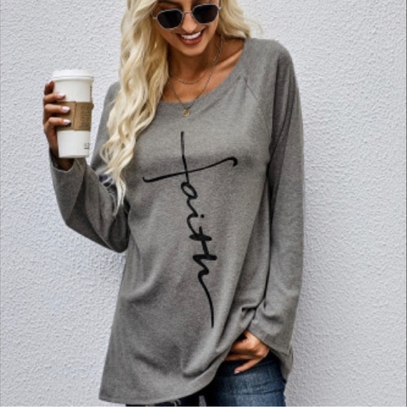 “Faith” Oversized Tunic  Tee - Picture 1 of 5